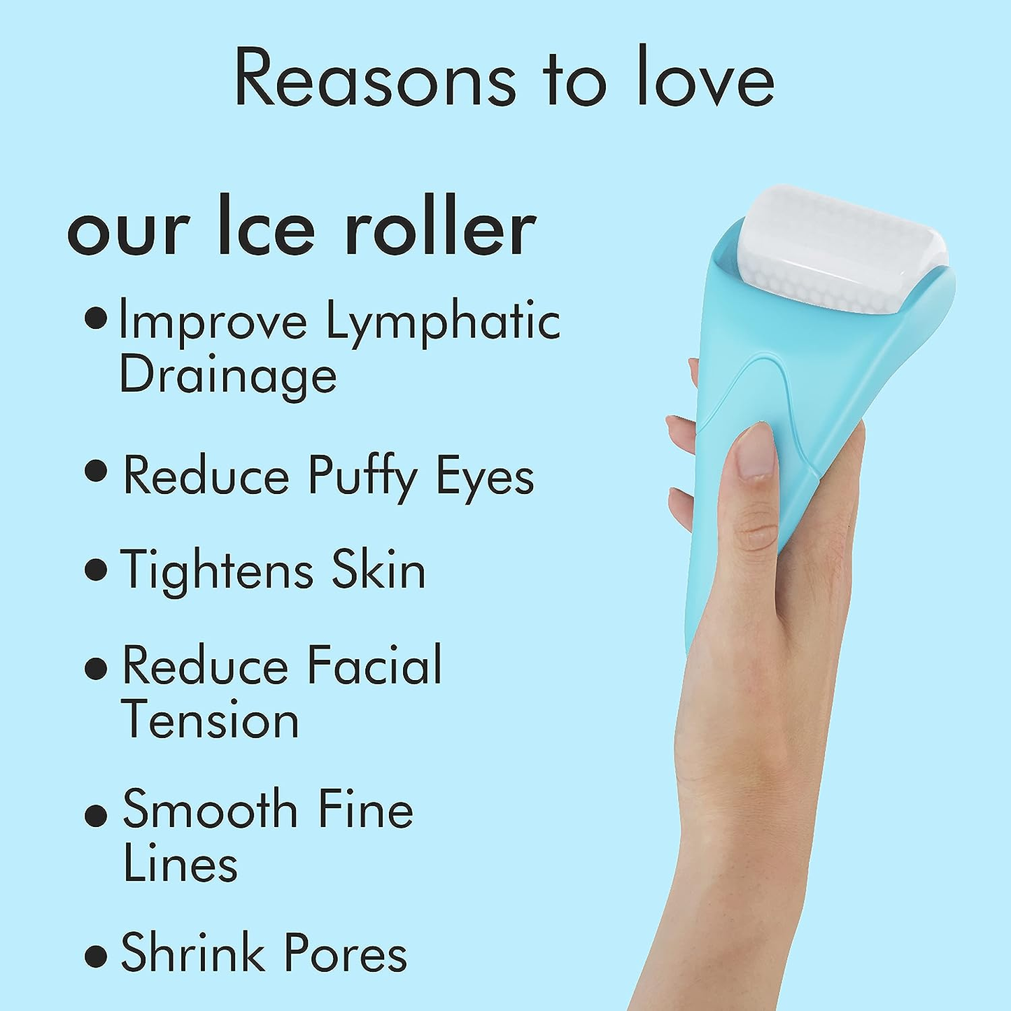 Albatross Health Blue Ice Roller for Face & Gua Sha Set