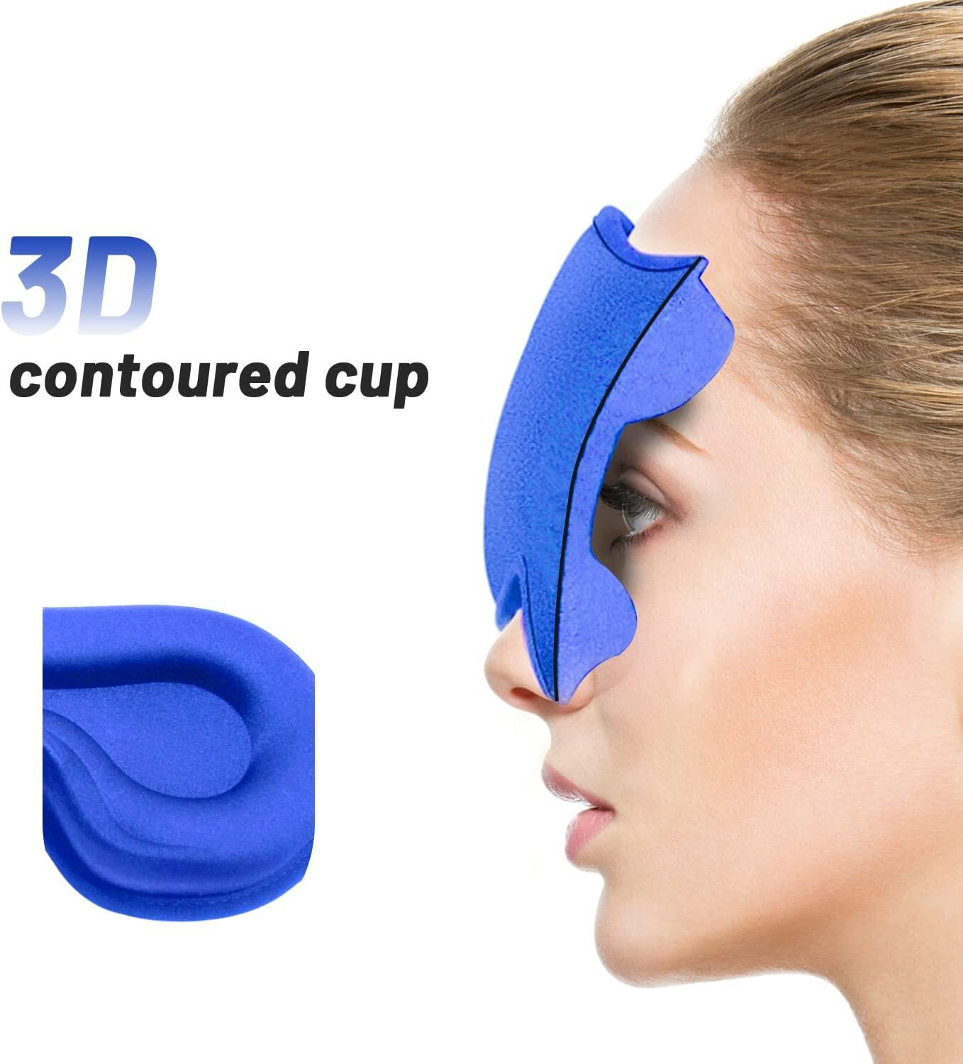 Blue Eye Mask with Adjustable Strap