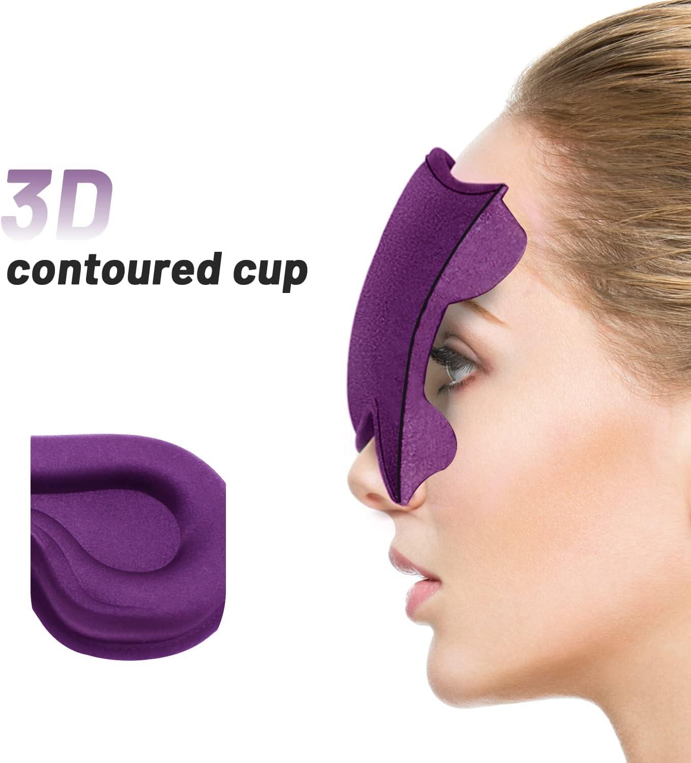 Soft Purple Eye Mask for Sleep