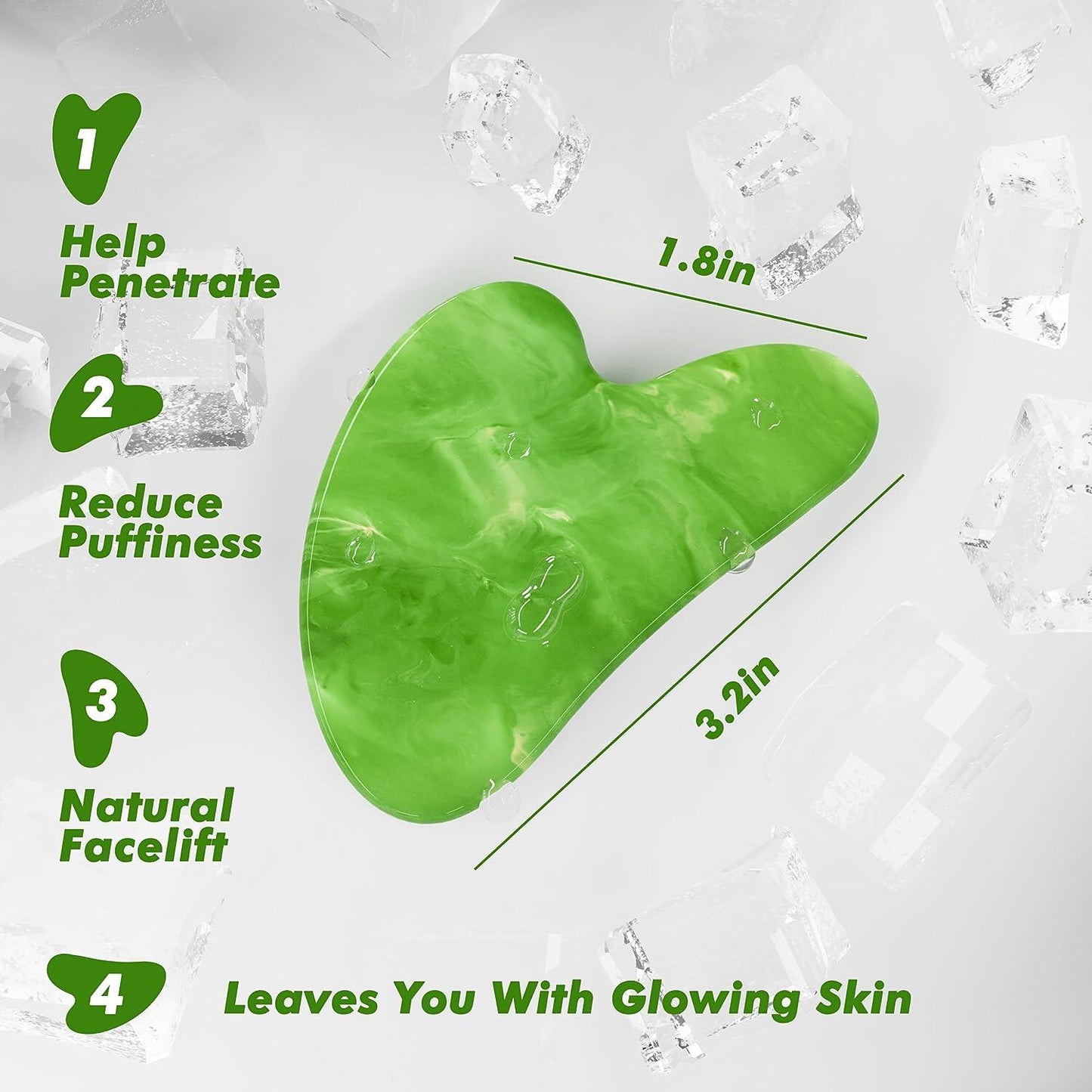 Albatross Health Blue Ice Roller for Face & Gua Sha Set