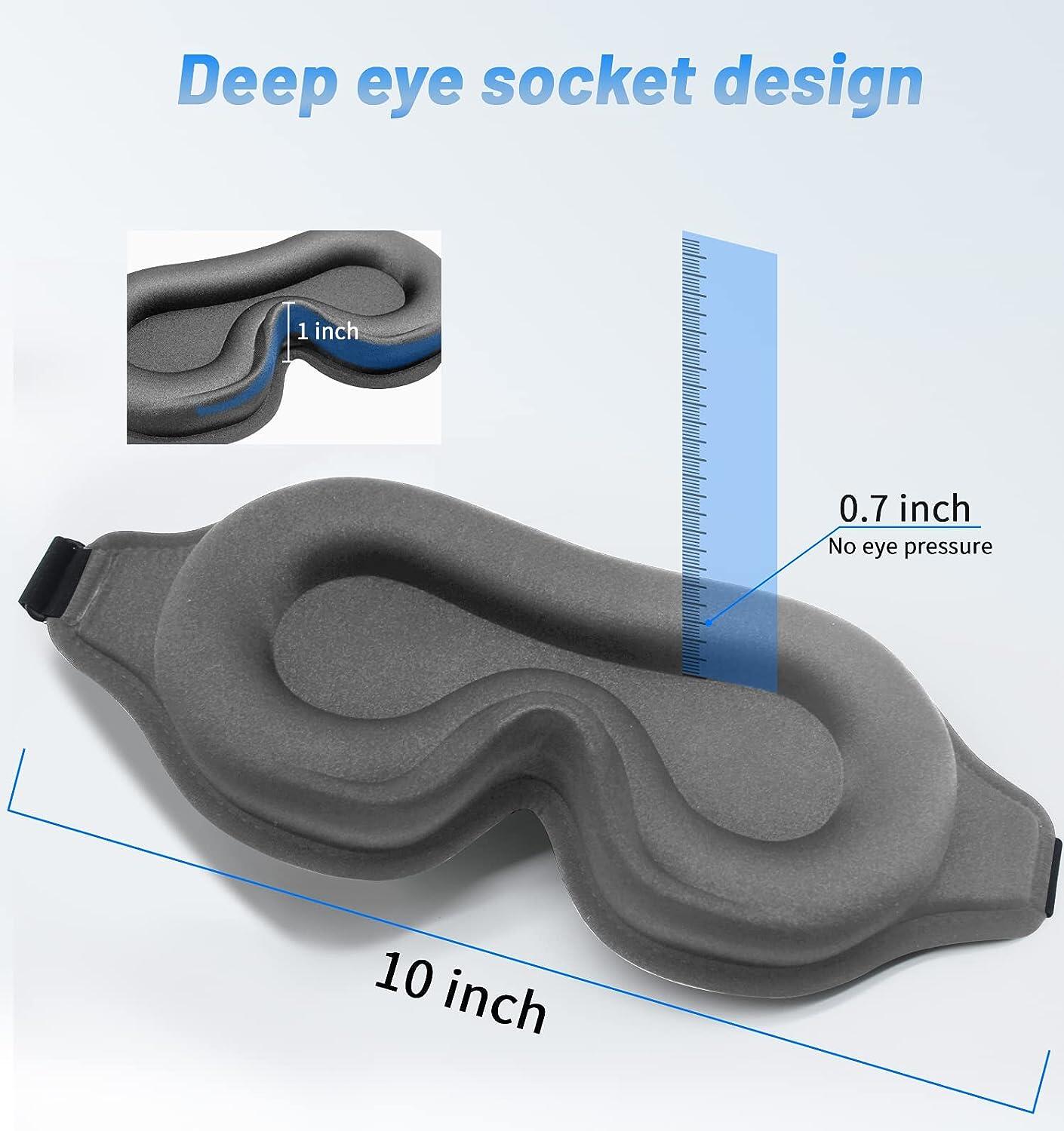 Sleep Mask For Men And Women with Upgraded 3D Contoured Cup And Adjustable Strap