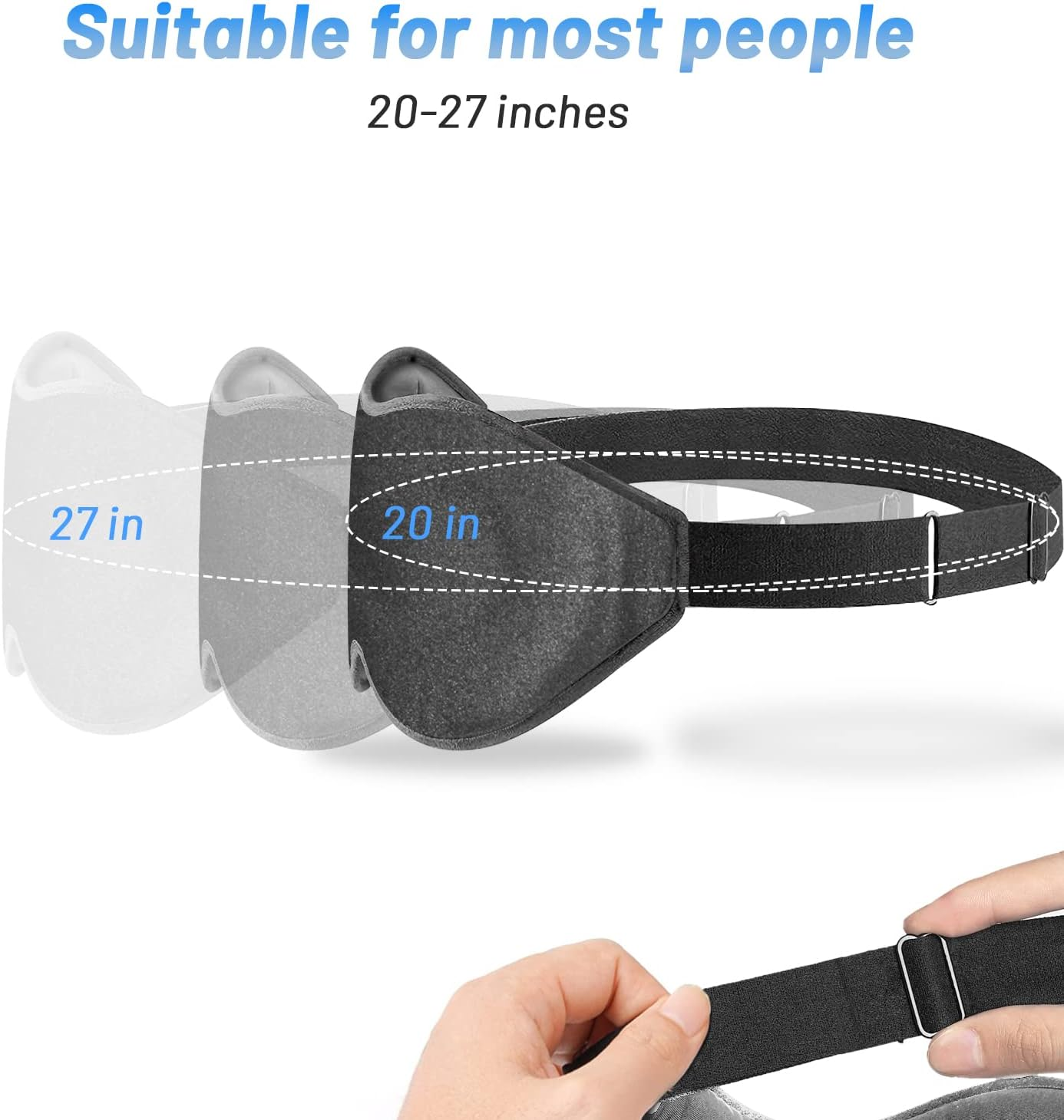 Sleep Mask For Men And Women with Upgraded 3D Contoured Cup And Adjustable Strap