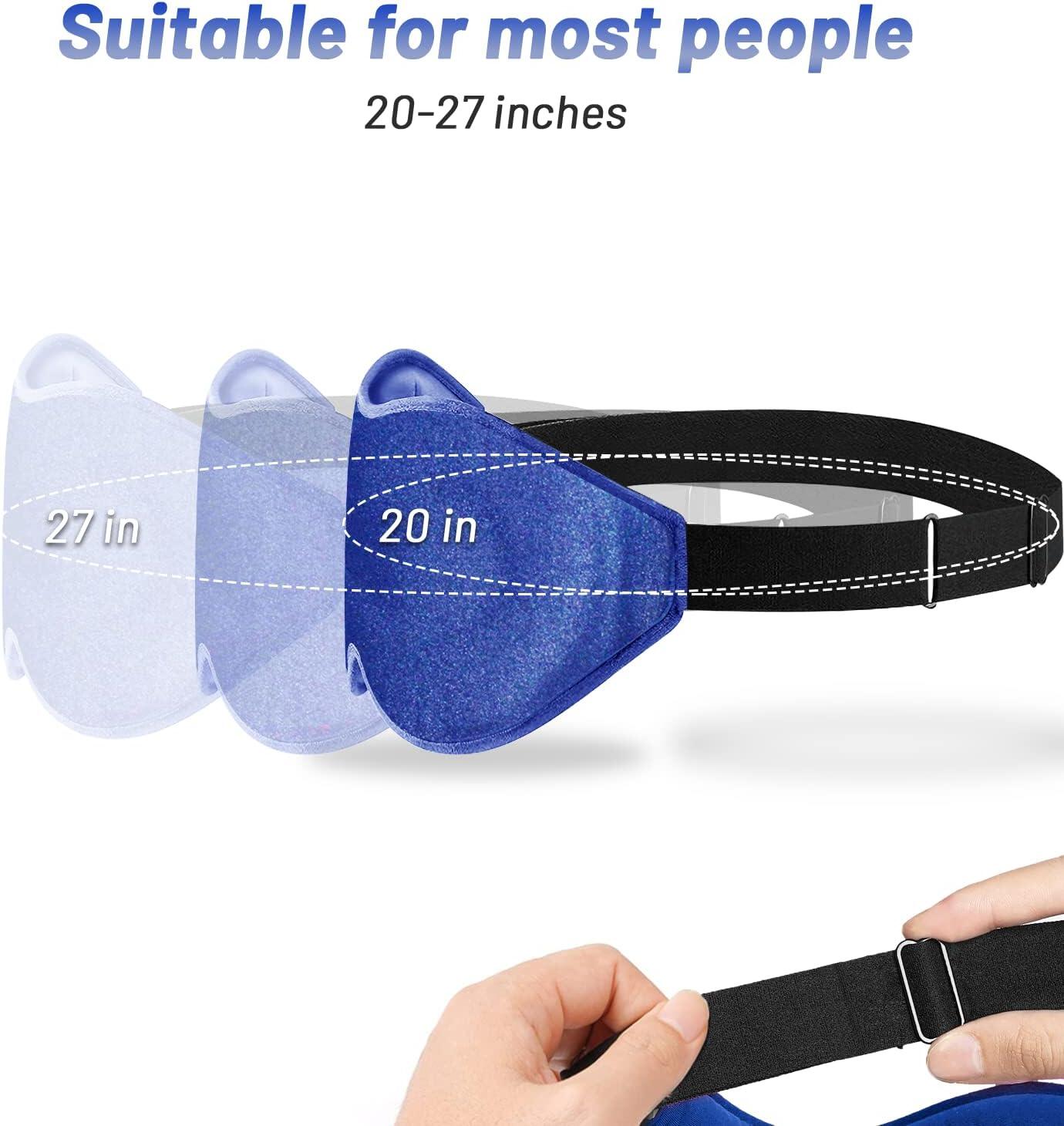 Blue Eye Mask with Adjustable Strap