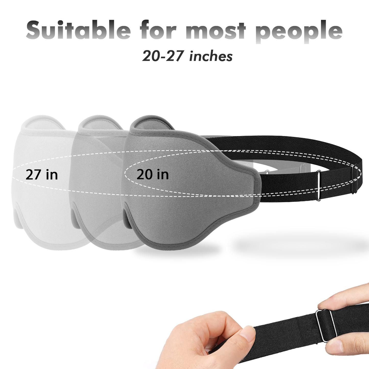 Sleep Mask For Men And Women with Upgraded 3D Contoured Cup And Adjustable Strap
