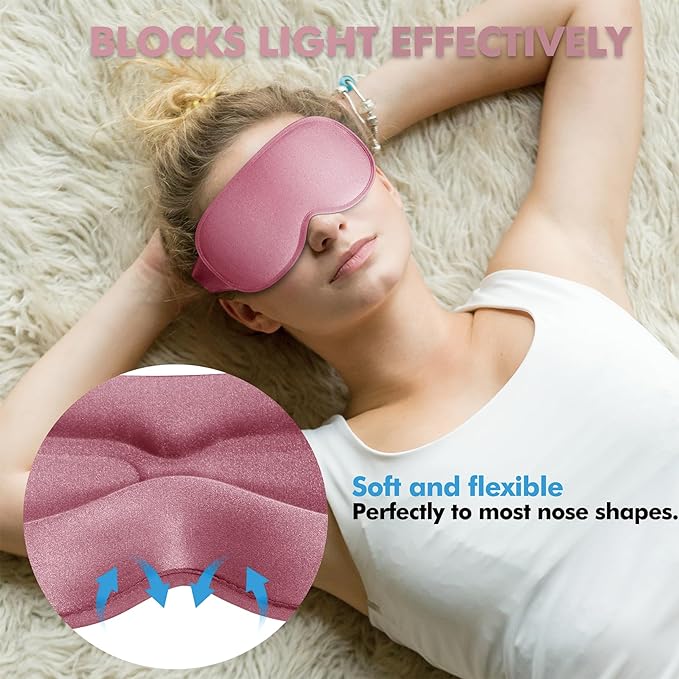 Pink Eye Mask for Side Sleepers