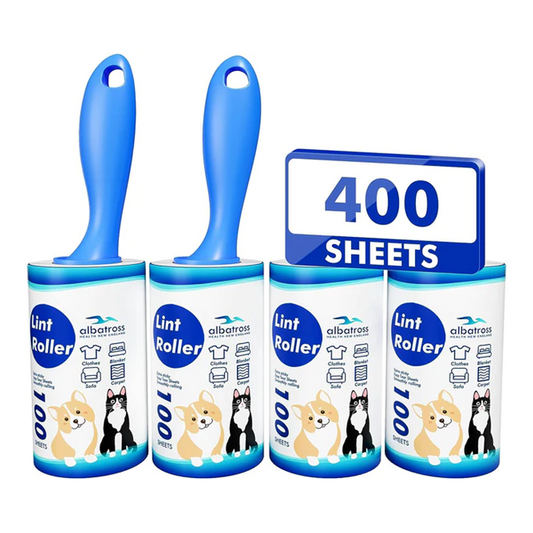 Reusable Lint Roller for Pet Hair Extra Sticky - 4 Rollers