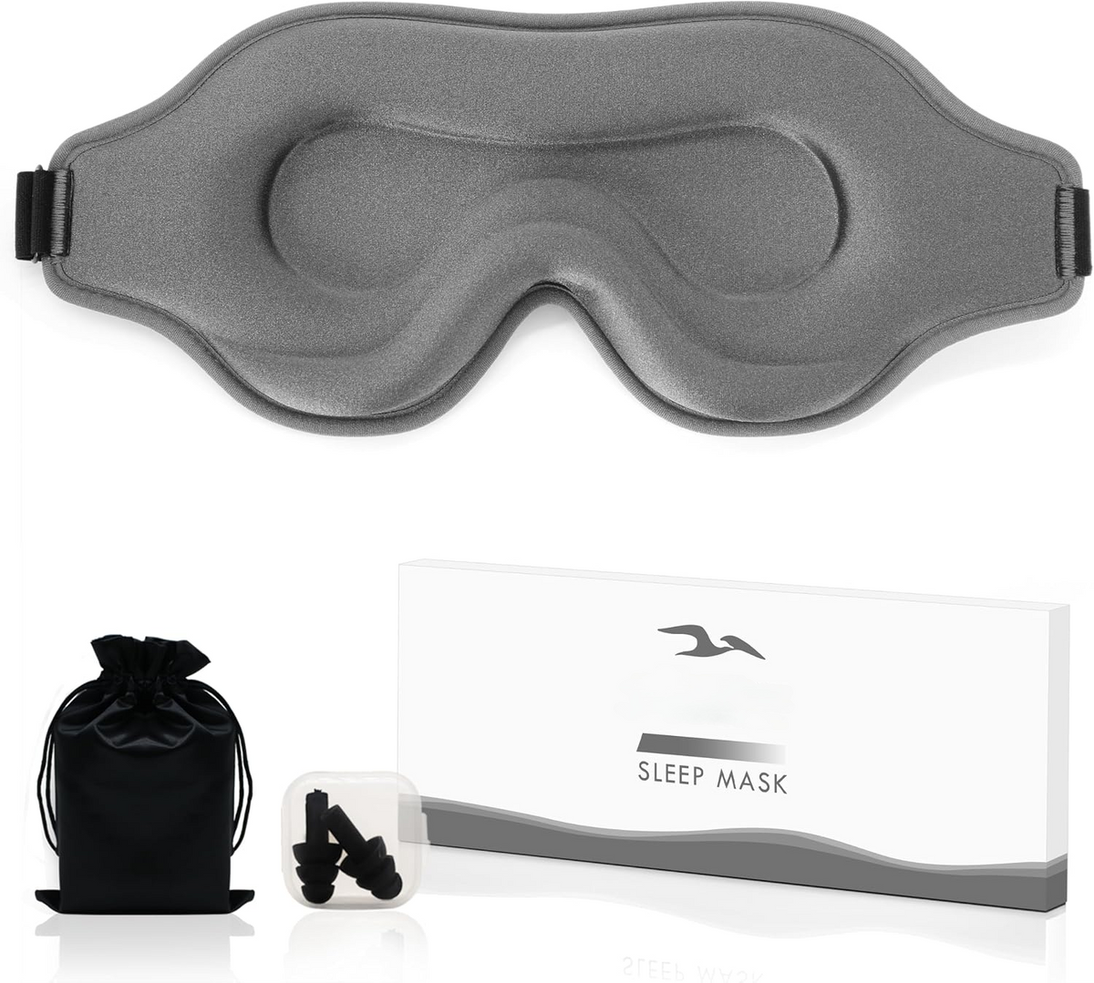 3D Sleep Eye Mask for Men & Women, Lash Extension Friendly, Travel Blackout Blindfold, Adjustable Strap – Pink