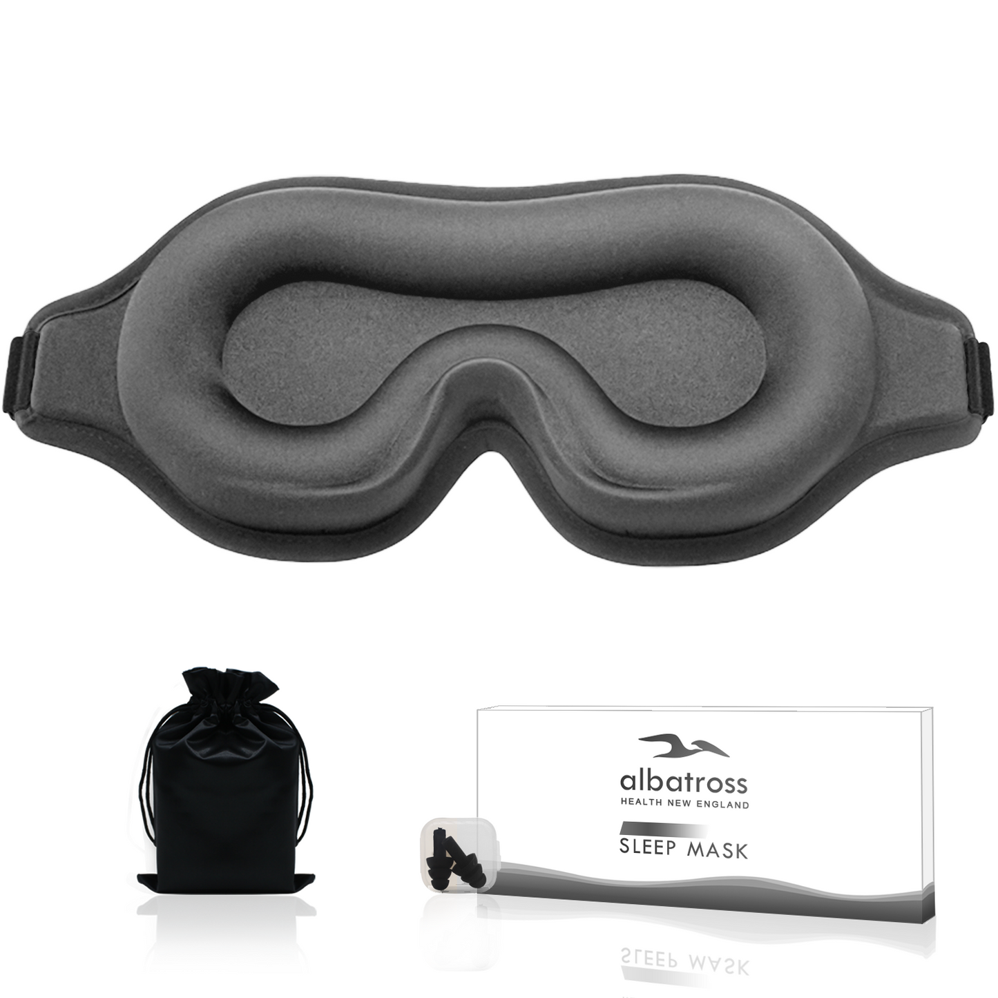 3D Sleep Eye Mask for Men & Women, Lash Extension Friendly, Travel Blackout Blindfold, Adjustable Strap – Pink