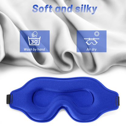 Blue Eye Mask with Adjustable Strap