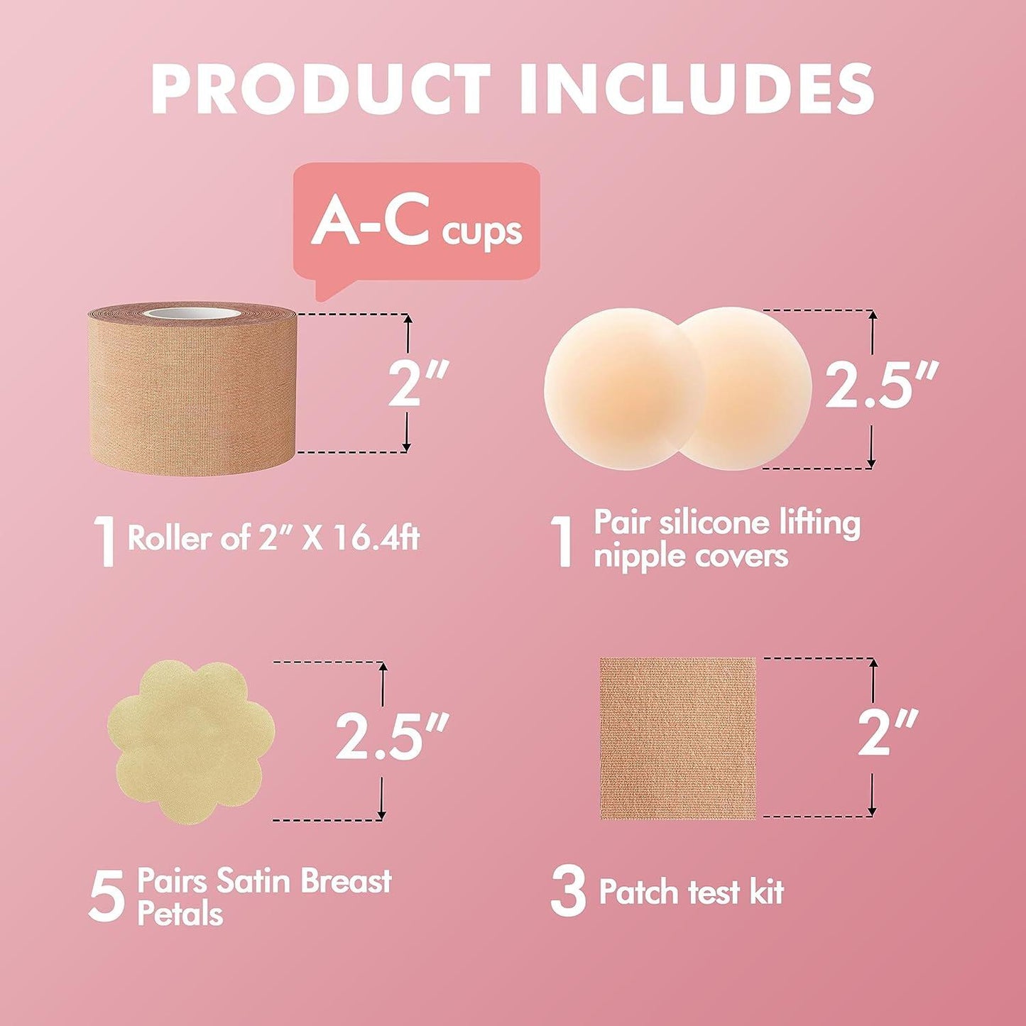 Sure Tape Boob Tape Breast Tape Kit for A-C Cup