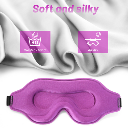 Soft Purple Eye Mask for Sleep