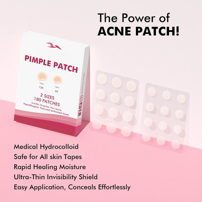 Invisible Acne Pimple Patches for Face (180 Counts), Spot Dots Cover