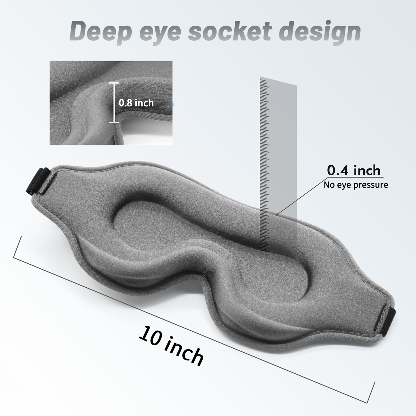 Sleep Mask For Men And Women with Upgraded 3D Contoured Cup And Adjustable Strap