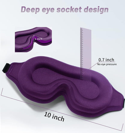 Soft Purple Eye Mask for Sleep
