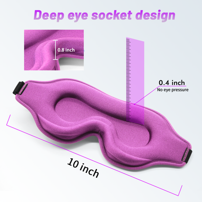 Soft Purple Eye Mask for Sleep
