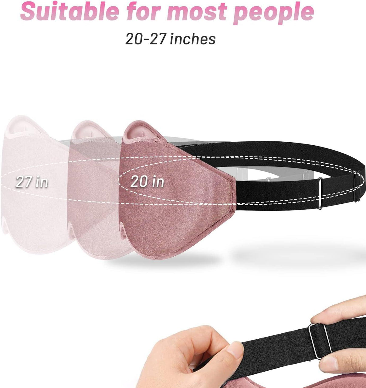 Pink Eye Mask Breathable & Soft for Sleeping Albatross Health