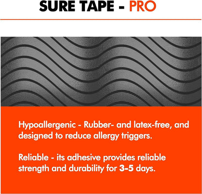 Sure Tape Black Sports Tape Water Resistant pro Synthetic Kinesiology Tape Roll