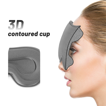Sleep Mask For Men And Women with Upgraded 3D Contoured Cup And Adjustable Strap