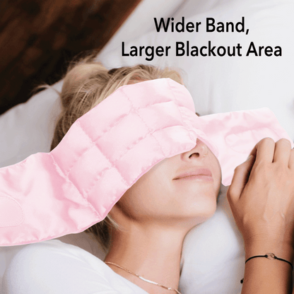 Weighted Eye Mask for Sleeping, Washable Blackout Gravity Sleep Mask, Soft for Side Sleepers, Travel & Meditation