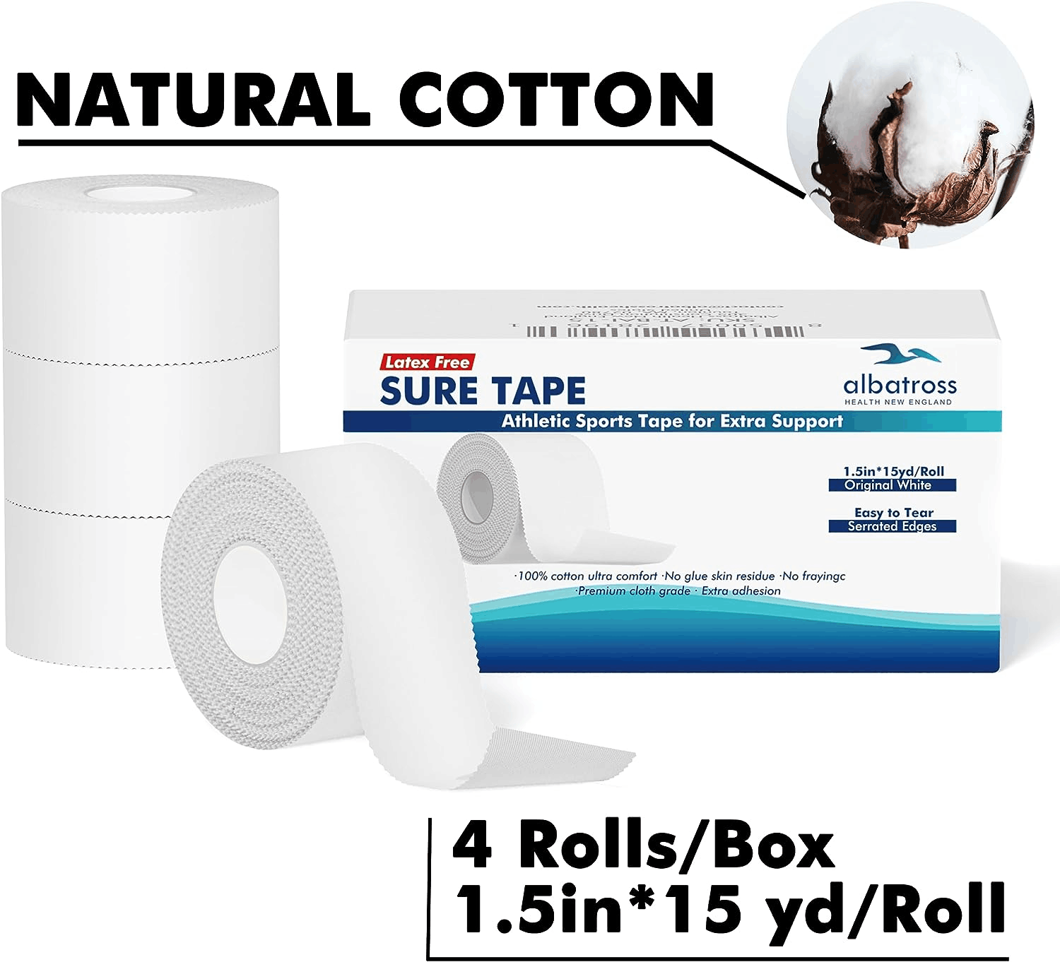 1.5 x 15yd Athletic Tape Roll