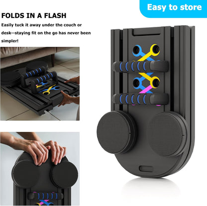 6-in-1 Foldable Pilates Board, Portable Home Pilates Reformer Set, Full Body Workout Equipment for Women & Beginners