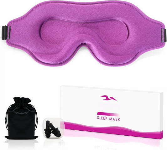 Soft Purple Eye Mask for Sleep