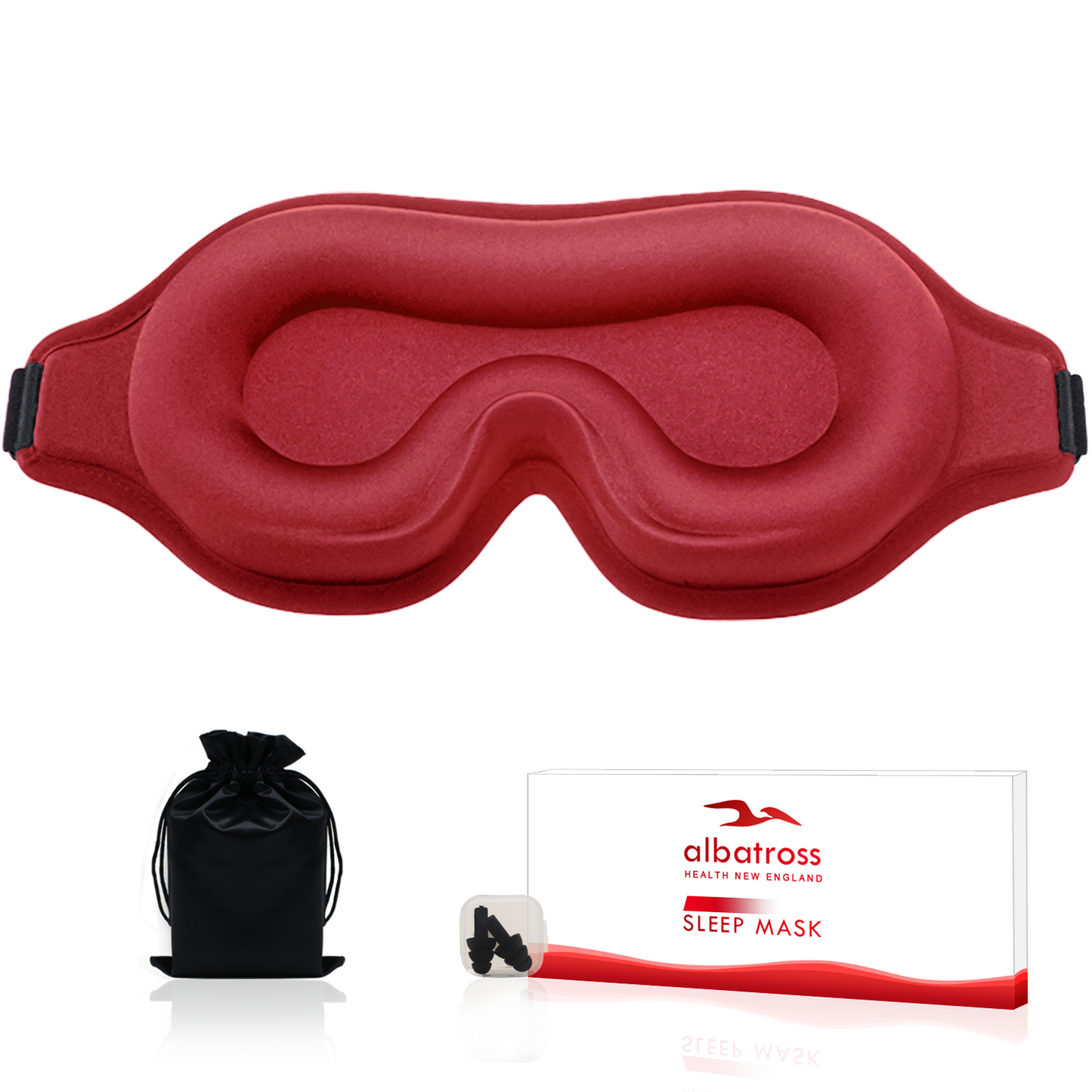 3D Sleep Eye Mask for Men & Women, Lash Extension Friendly, Travel Blackout Blindfold, Adjustable Strap – Pink