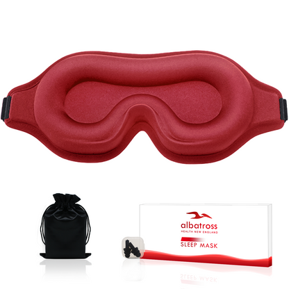 3D Sleep Eye Mask for Men & Women, Lash Extension Friendly, Travel Blackout Blindfold, Adjustable Strap – Pink