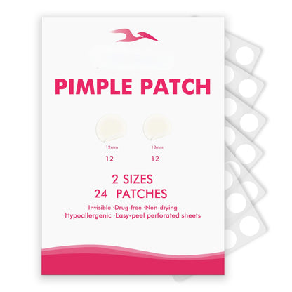 Invisible Acne Pimple Patches for Face (24 Counts), Spot Dots Cover, Pimple Patch Pimple Stickers