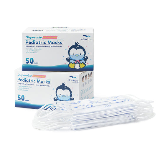 50 Pack Kids Disposable Face Mask. Breathable 3-Ply Anti-Dust/Saliva/Smog